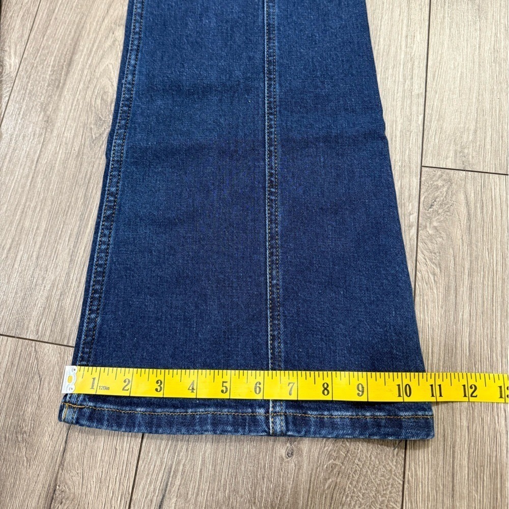 NWT Free People Firecracker Jeans Holiday Tartan Stars Blue Plaid Size 30 - Picture 8 of 13